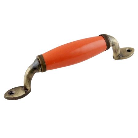 Orange Small Ceramic Antique Door Handles